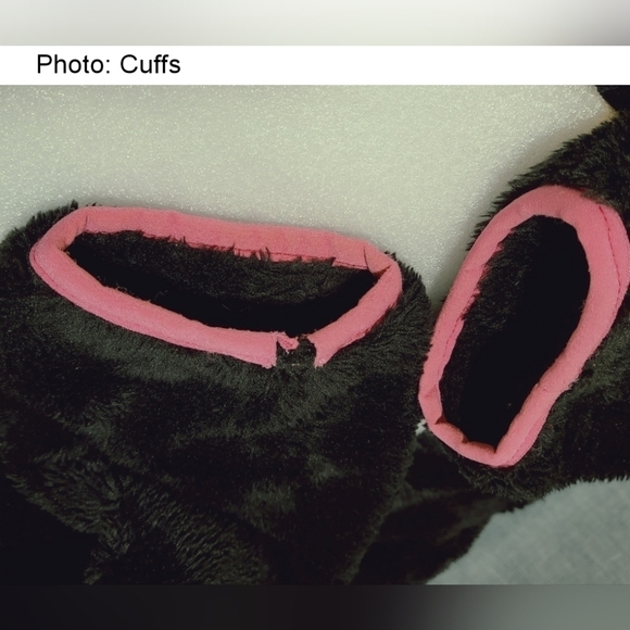 THE NORTH FACE Fleece Teddy Jacket Black w Pink Accents Girls Size XL - Picture 6 of 8